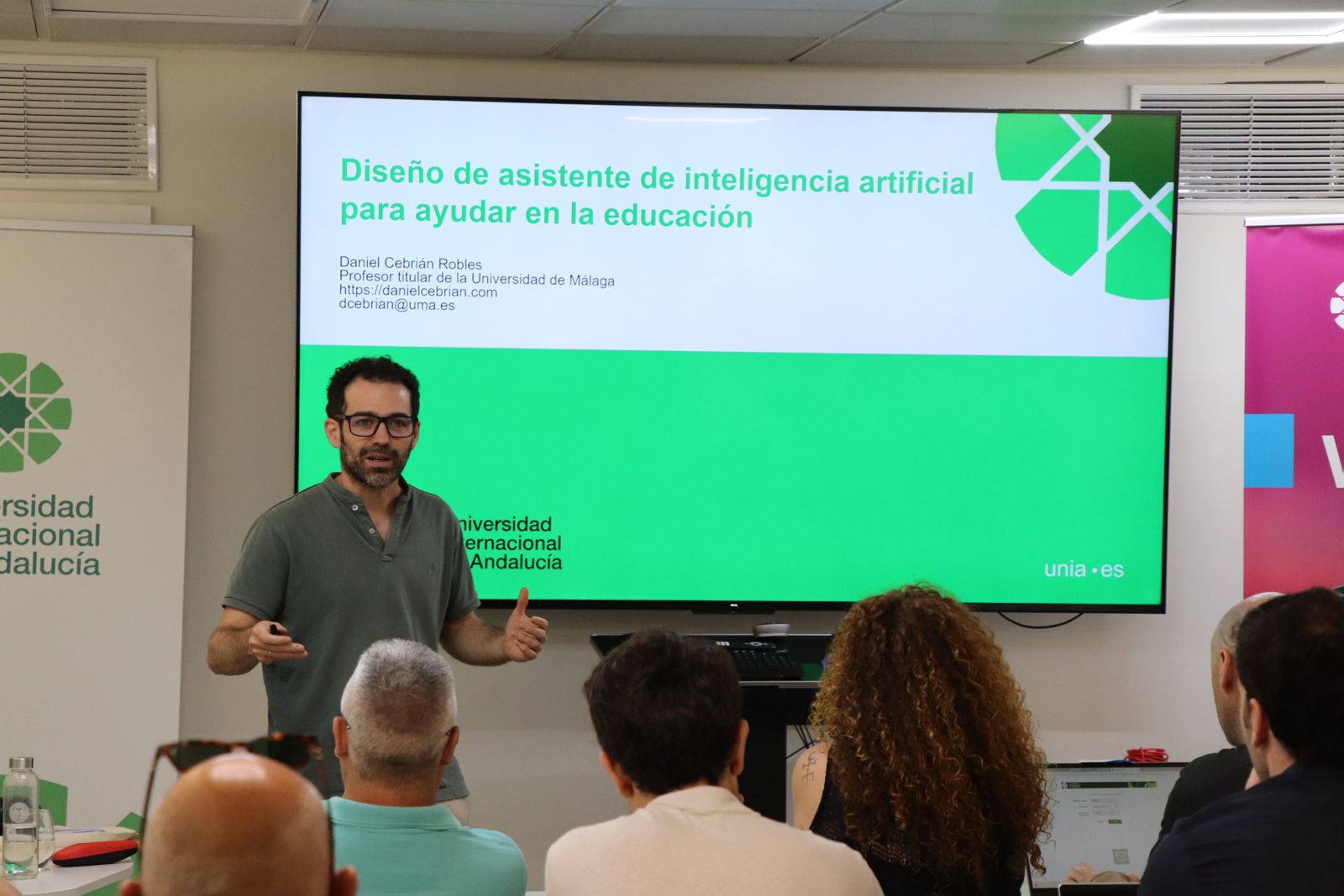 Dr. Daniel Cebrián Robles presenting at UNIA Summer Encounter